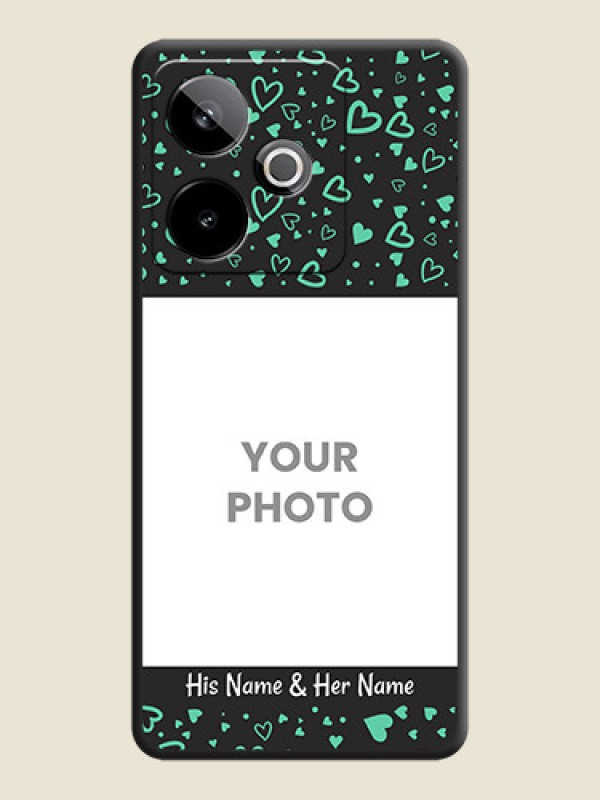 Custom Sea Green Indefinite Love Pattern on Photo On Space Black Custom Soft Matte Mobile Back Cover - Realme GT 7 5G - alternate view