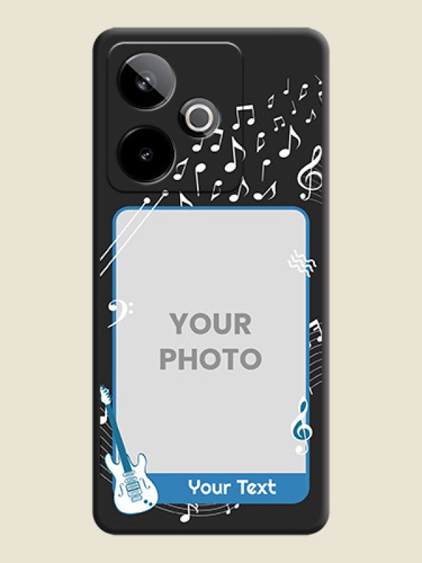 Custom Musical Theme Design with Text on Photo On Space Black Custom Soft Matte Mobile Back Cover - Realme GT 7 5G - alternate view