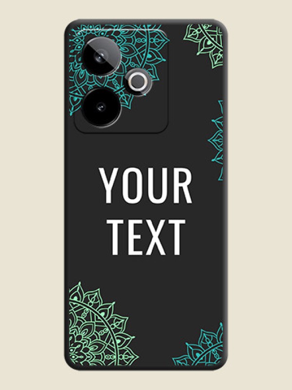Custom Your Name with Floral Design On Space Black Custom Soft Matte Mobile Back Cover - Realme GT 7 5G - alternate view