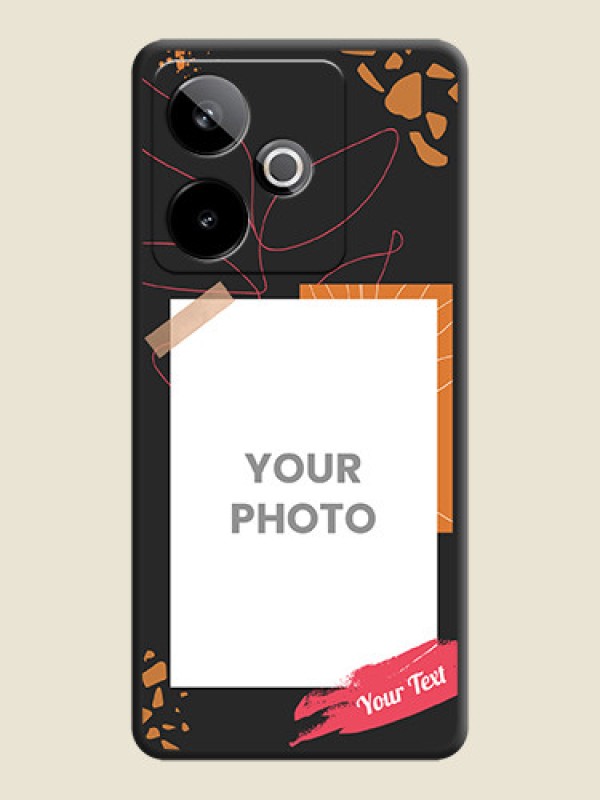 Custom Orange Photo Frame On Space Black Custom Soft Matte Mobile Back Cover - Realme GT 7 5G - alternate view