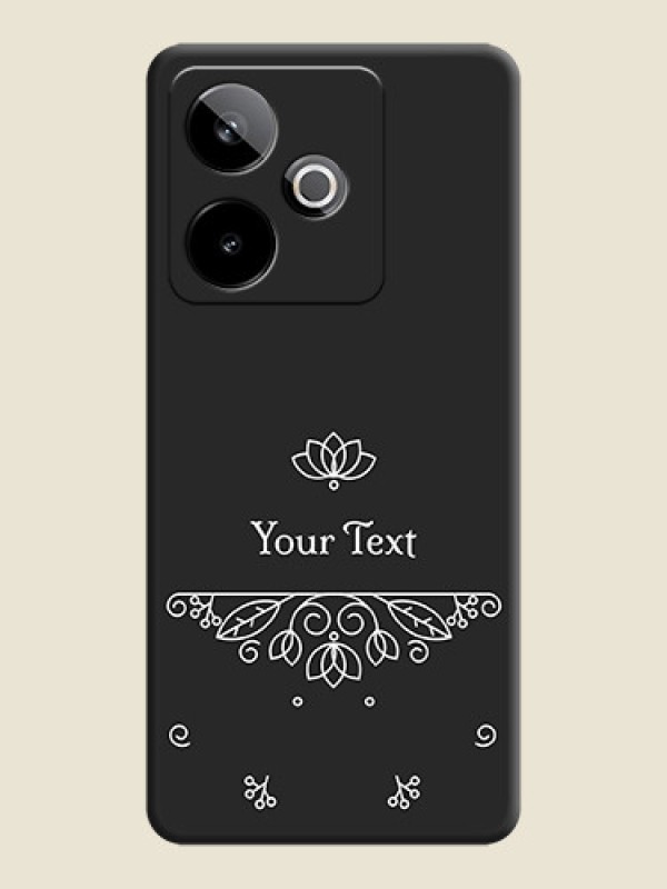 Custom Lotus Garden Custom Text On Space Black Custom Soft Matte Mobile Back Cover - Realme GT 7 5G - alternate view
