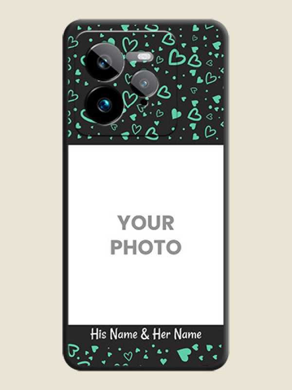 Custom Sea Green Indefinite Love Pattern on Photo On Space Black Custom Soft Matte Mobile Back Cover - Realme GT 7 Pro - alternate view
