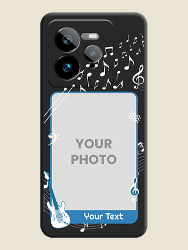 Custom Musical Theme Design with Text on Photo On Space Black Custom Soft Matte Mobile Back Cover - Realme GT 7 Pro - alternate view