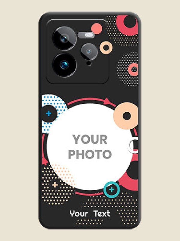 Custom Multicoloured Round Image On Space Black Custom Soft Matte Mobile Back Cover - Realme GT 7 Pro - alternate view