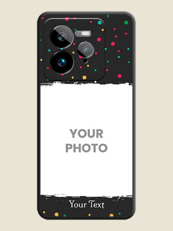 Custom Multicolor Dotted Pattern with Text On Space Black Custom Soft Matte Mobile Back Cover - Realme GT 7 Pro - alternate view