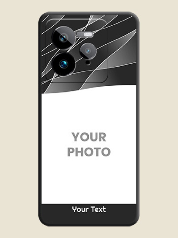 Custom Mixed Wave Lines on Photo On Space Black Custom Soft Matte Mobile Back Cover - Realme GT 7 Pro - alternate view