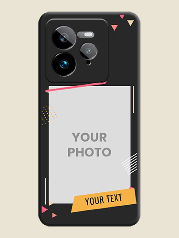 Custom Photo Frame with Triangle Small Dots on Photo On Space Black Custom Soft Matte Mobile Back Cover - Realme GT 7 Pro - alternate view