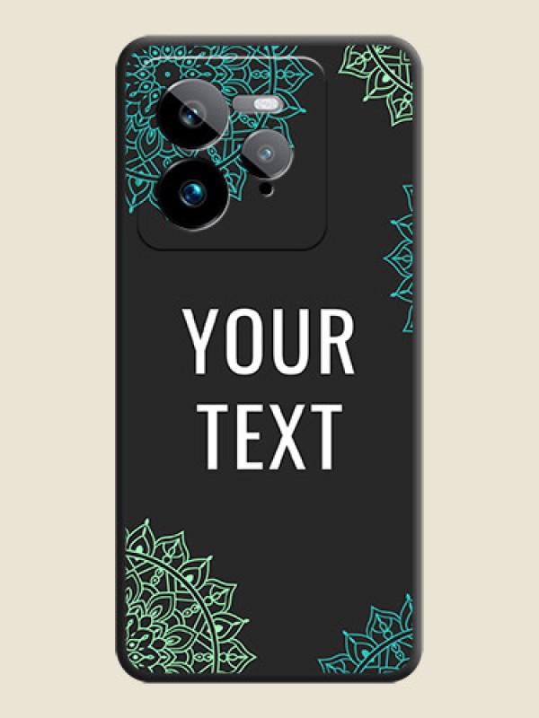 Custom Your Name with Floral Design On Space Black Custom Soft Matte Mobile Back Cover - Realme GT 7 Pro - alternate view