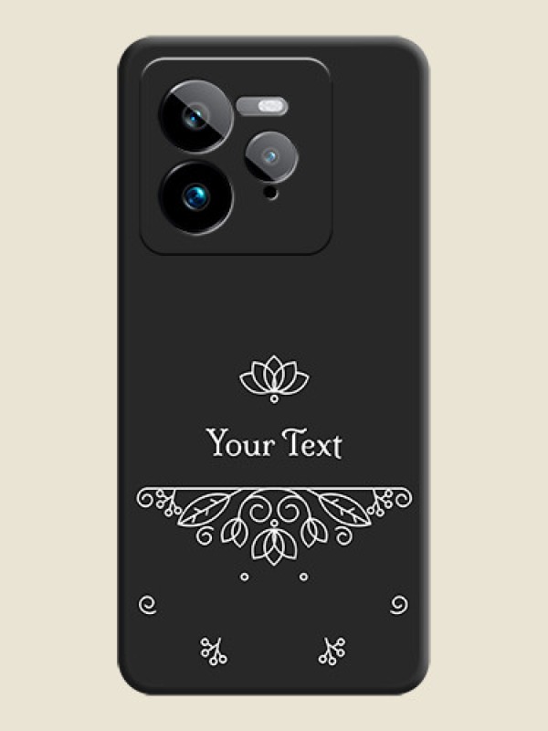 Custom Lotus Garden Custom Text On Space Black Custom Soft Matte Mobile Back Cover - Realme GT 7 Pro - alternate view