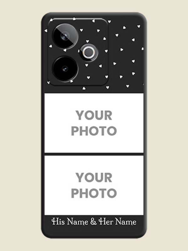 Custom Miniature Love Symbols with Name On Space Black Custom Soft Matte Mobile Back Cover - Realme GT 7T 5G - alternate view