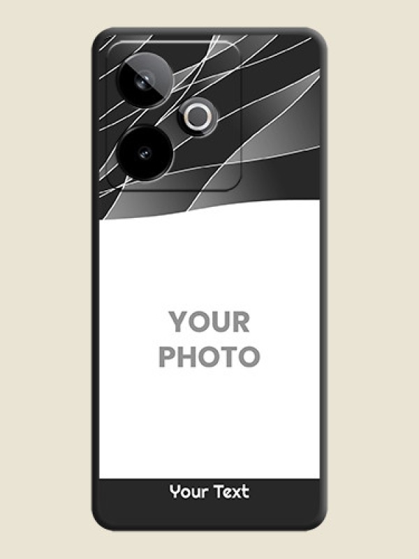 Custom Mixed Wave Lines on Photo On Space Black Custom Soft Matte Mobile Back Cover - Realme GT 7T 5G - alternate view