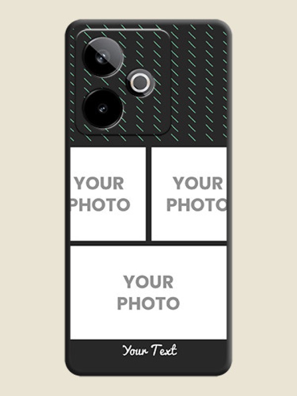 Custom Cross Dotted Pattern with 2 Image Holder On Space Black Custom Soft Matte Mobile Back Cover - Realme GT 7T 5G - alternate view