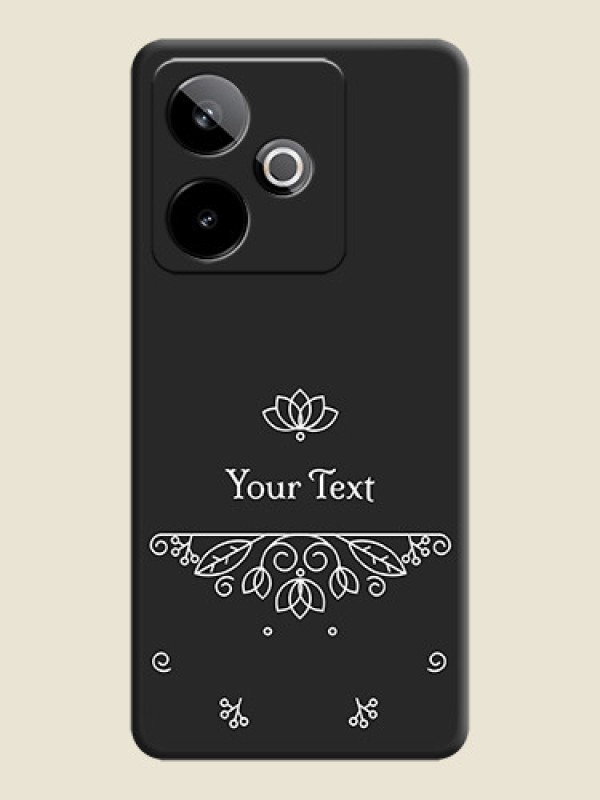 Custom Lotus Garden Custom Text On Space Black Custom Soft Matte Mobile Back Cover - Realme GT 7T 5G - alternate view
