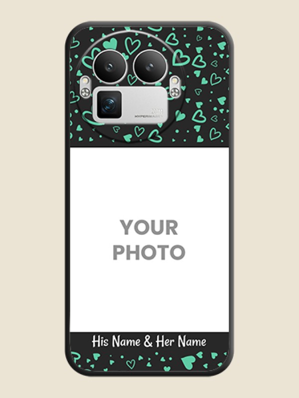 Custom Sea Green Indefinite Love Pattern on Photo On Space Black Custom Soft Matte Mobile Back Cover - Realme GT 8 Pro - alternate view
