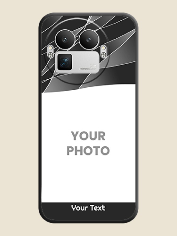 Custom Mixed Wave Lines on Photo On Space Black Custom Soft Matte Mobile Back Cover - Realme GT 8 Pro - alternate view