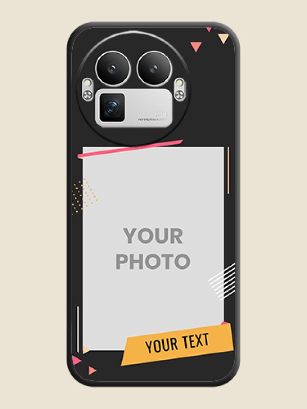 Custom Photo Frame with Triangle Small Dots on Photo On Space Black Custom Soft Matte Mobile Back Cover - Realme GT 8 Pro - alternate view