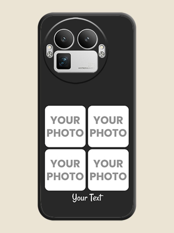 Custom Floral Art with 6 Image Holder on Photo On Space Black Custom Soft Matte Mobile Back Cover - Realme GT 8 Pro - alternate view