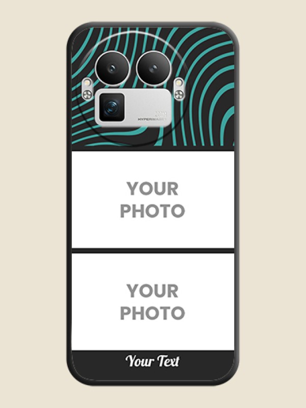 Custom Wave Pattern with 2 Image Holder On Space Black Custom Soft Matte Mobile Back Cover - Realme GT 8 Pro - alternate view
