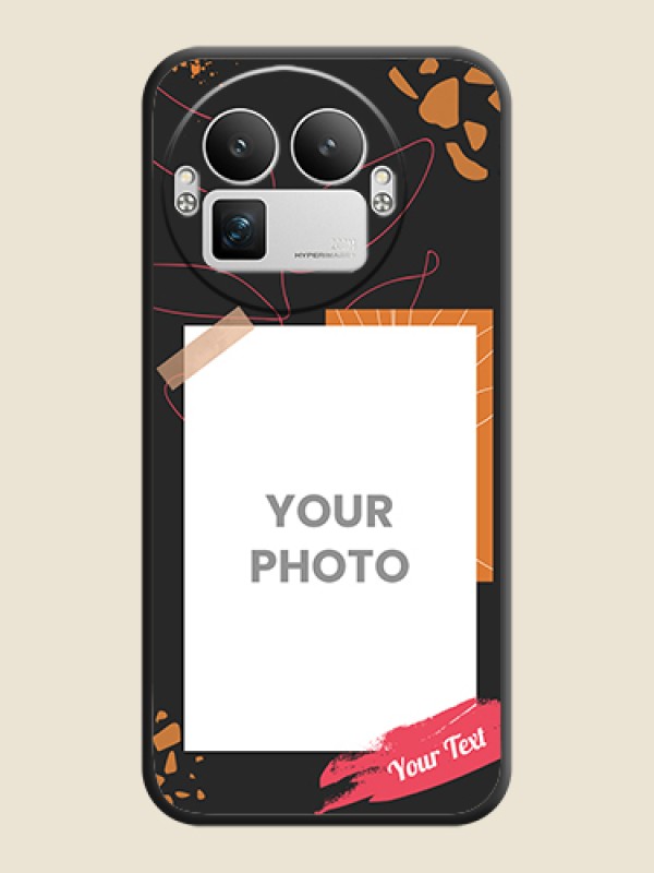 Custom Orange Photo Frame On Space Black Custom Soft Matte Mobile Back Cover - Realme GT 8 Pro - alternate view