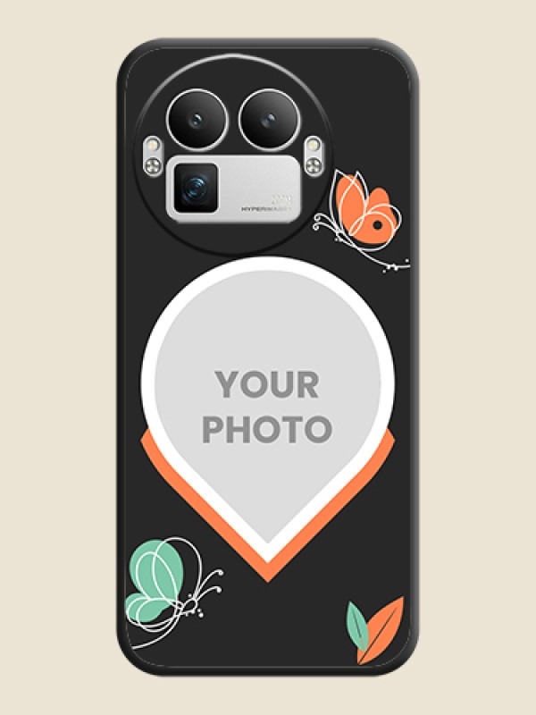 Custom Upload Pic With Simple Butterly Design On Space Black Custom Soft Matte Mobile Back Cover - Realme GT 8 Pro - alternate view