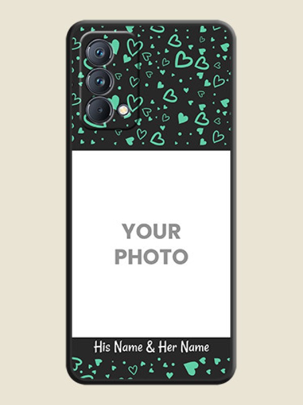Custom Sea Green Indefinite Love Pattern on Photo on Space Black Soft Matte Mobile Cover - Realme GT Master - alternate view
