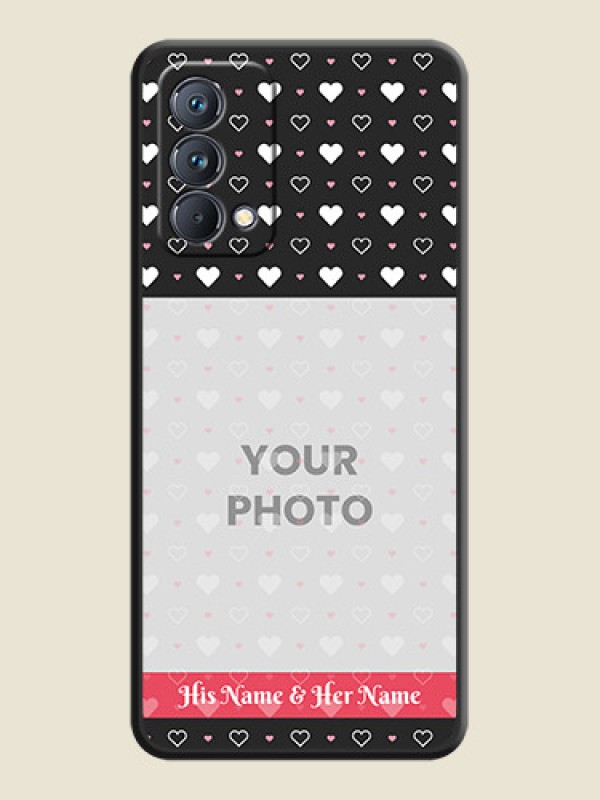 Custom White Color Love Symbols with Text Design on Photo on Space Black Soft Matte Phone Cover - Realme GT Master - alternate view