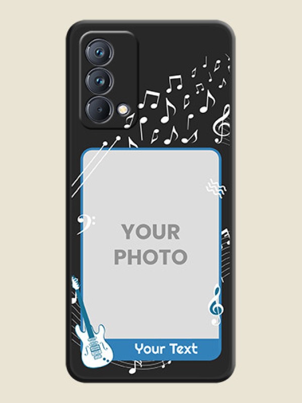 Custom Musical Theme Design with Text on Photo on Space Black Soft Matte Mobile Case - Realme GT Master - alternate view