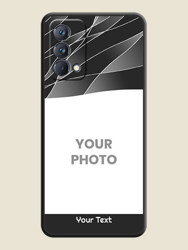 Custom Mixed Wave Lines on Photo on Space Black Soft Matte Mobile Cover - Realme GT Master - alternate view