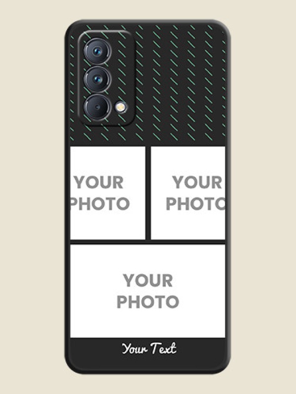Custom Cross Dotted Pattern with 2 Image Holder  on Personalised Space Black Soft Matte Cases - Realme GT Master - alternate view
