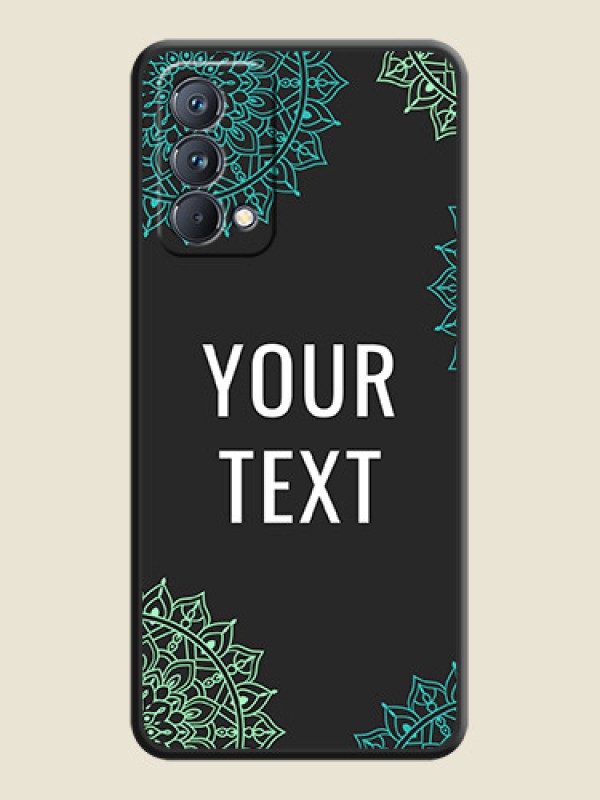 Custom Your Name with Floral Design on Space Black Custom Soft Matte Back Cover - Realme GT Master - alternate view