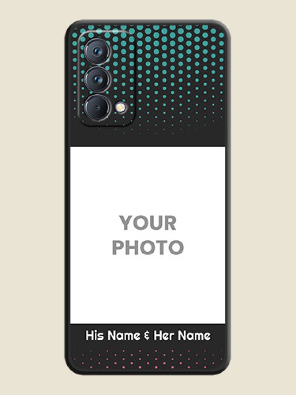 Custom Faded Dots with Grunge Photo Frame and Text on Space Black Custom Soft Matte Phone Cases - Realme GT Master - alternate view