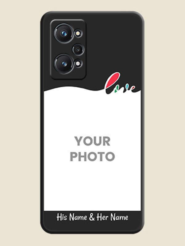 Custom Fall in Love Pattern with Picture on Photo on Space Black Soft Matte Mobile Case - Realme GT Neo 2 5G - alternate view