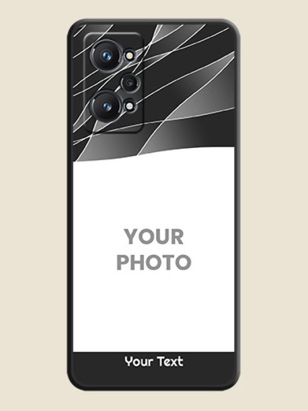 Custom Mixed Wave Lines on Photo on Space Black Soft Matte Mobile Cover - Realme GT Neo 2 5G - alternate view