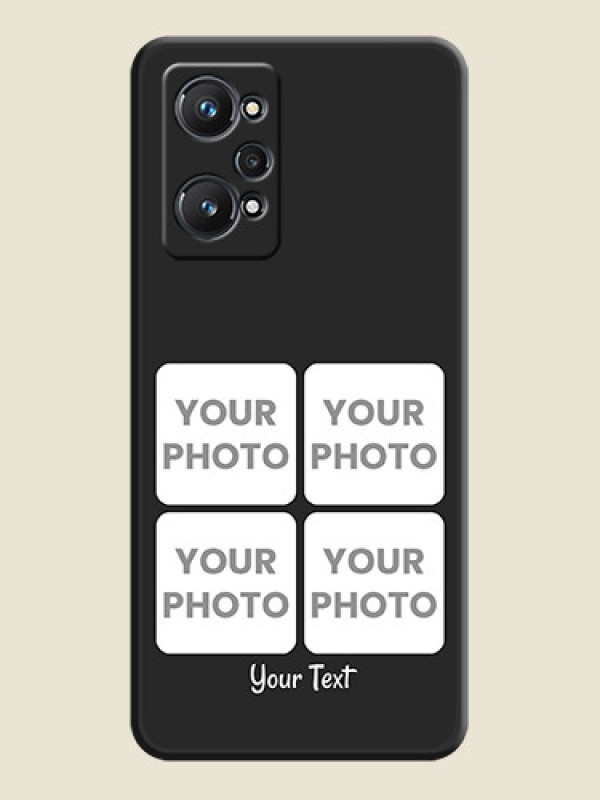 Custom Floral Art with 6 Image Holder on Photo on Space Black Soft Matte Mobile Case - Realme GT Neo 2 5G - alternate view