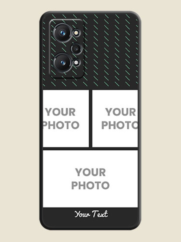 Custom Cross Dotted Pattern with 2 Image Holder  on Personalised Space Black Soft Matte Cases - Realme GT Neo 2 5G - alternate view