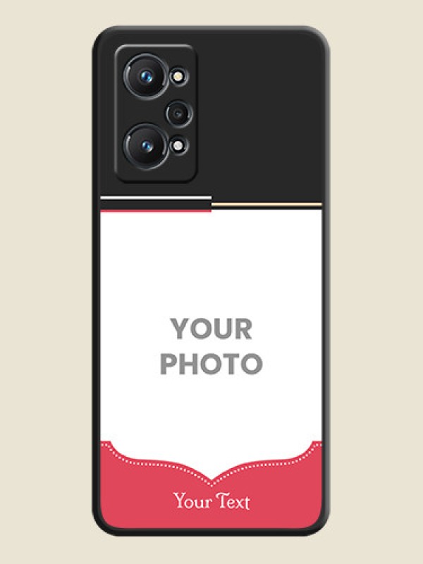Custom Classic Plain Design with Name on Photo on Space Black Soft Matte Phone Cover - Realme GT Neo 2 5G - alternate view