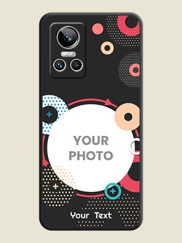 Custom Multicoloured Round Image on Personalised Space Black Soft Matte Cases - Realme GT Neo 3 150W - alternate view