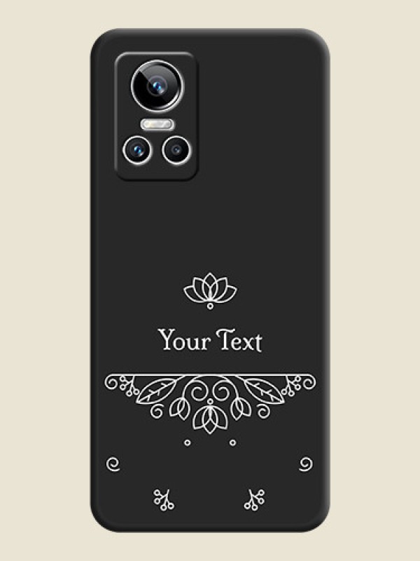 Custom Lotus Garden Custom Text On Space Black Personalized Soft Matte Phone Covers -Realme Gt Neo 3 150W - alternate view