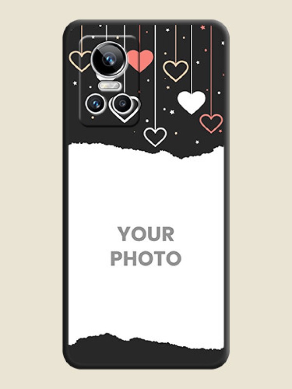 Custom Love Hangings with Splash Wave Picture on Space Black Custom Soft Matte Phone Back Cover - Realme GT Neo 3 - alternate view