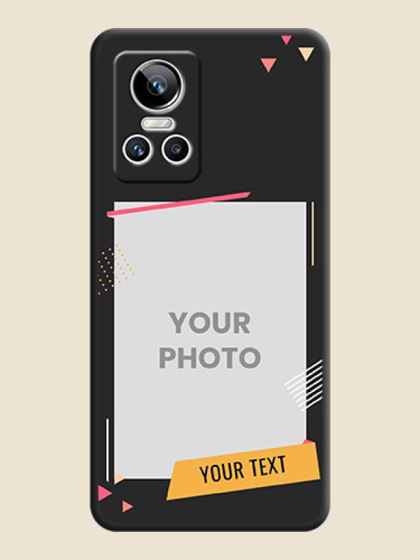 Custom Photo Frame with Triangle Small Dots on Photo on Space Black Soft Matte Back Cover - Realme GT Neo 3 - alternate view