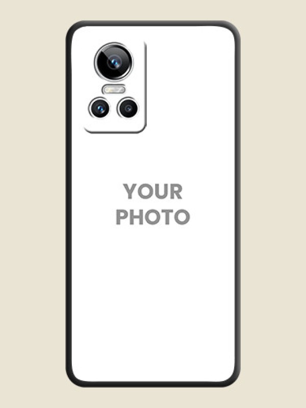 Custom Full Single Pic Upload On Space Black Personalized Soft Matte Phone Covers -Realme Gt Neo 3 - alternate view