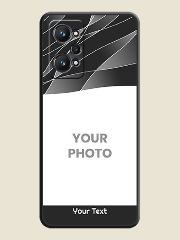 Custom Mixed Wave Lines on Photo on Space Black Soft Matte Mobile Cover - Realme GT Neo 3T - alternate view