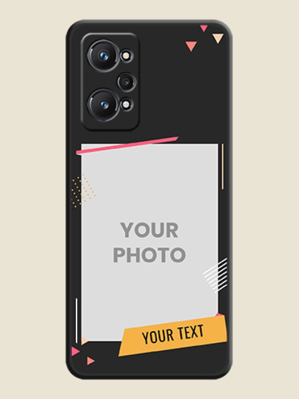 Custom Photo Frame with Triangle Small Dots on Photo on Space Black Soft Matte Back Cover - Realme GT Neo 3T - alternate view