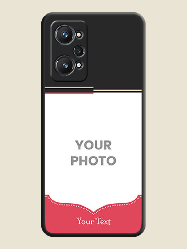 Custom Classic Plain Design with Name on Photo on Space Black Soft Matte Phone Cover - Realme GT Neo 3T - alternate view