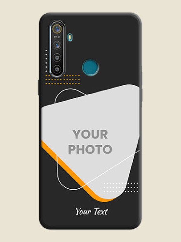 Custom Yellow Triangle - Photo on Space Black Soft Matte Phone Cover - Realme Narzo 10 - alternate view