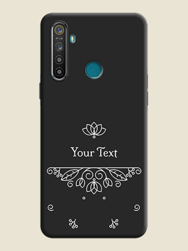 Custom Lotus Garden Custom Text On Space Black Personalized Soft Matte Phone Covers -Realme Narzo 10 - alternate view