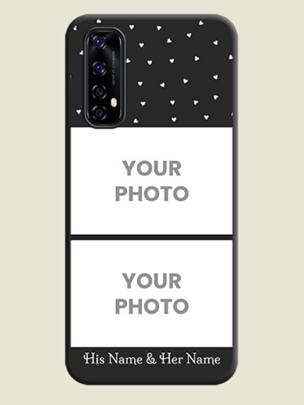 Custom Miniature Love Symbols with Name on Space Black Custom Soft Matte Back Cover - Realme Narzo 20 Pro - alternate view