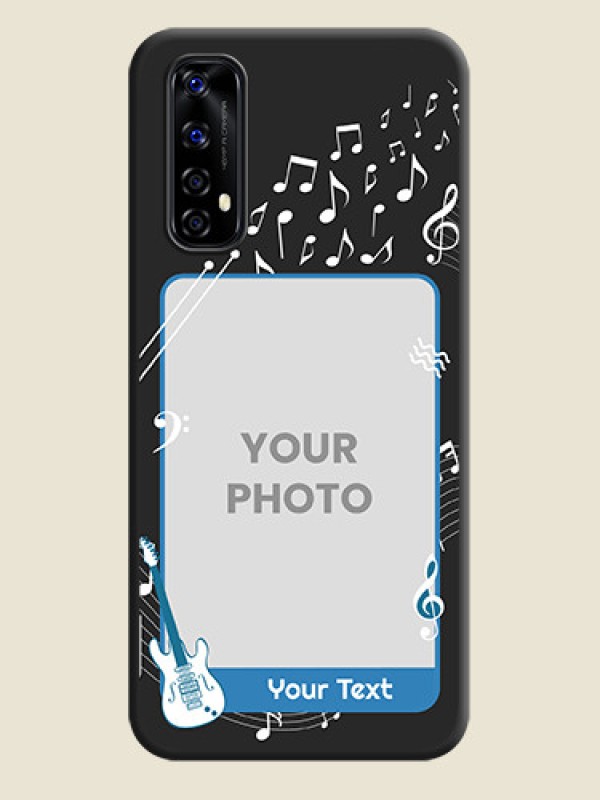 Custom Musical Theme Design with Text on Photo on Space Black Soft Matte Mobile Case - Realme Narzo 20 Pro - alternate view