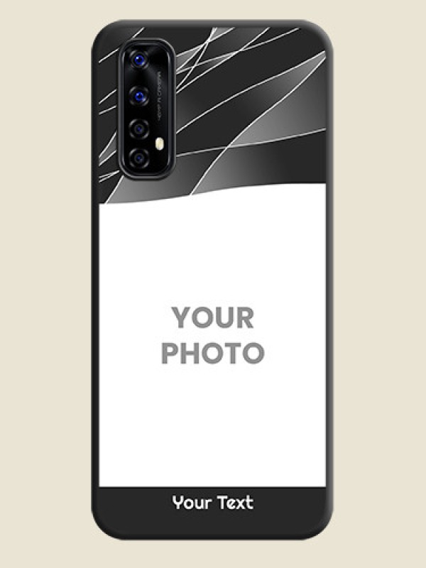 Custom Mixed Wave Lines on Photo on Space Black Soft Matte Mobile Cover - Realme Narzo 20 Pro - alternate view