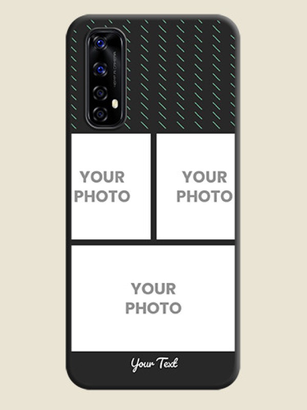 Custom Cross Dotted Pattern with 2 Image Holder  on Personalised Space Black Soft Matte Cases - Realme Narzo 20 Pro - alternate view